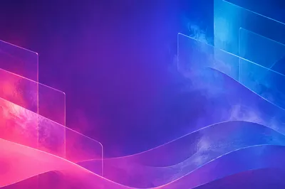 Vibrant Neon Gradient Background with Acrylic Glow