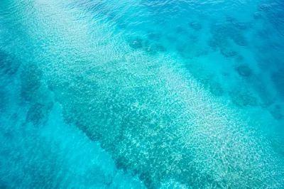 Turquoise Ocean Ripple Texture Overhead Background