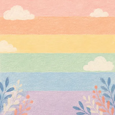 Soft Pastel Rainbow Stripe Background