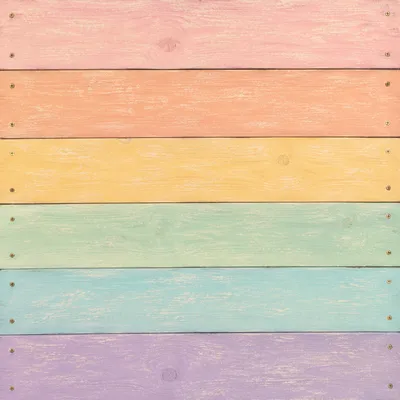 Pastel Rainbow Wooden Plank Background