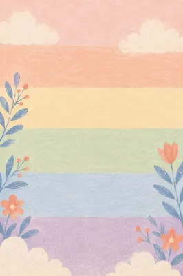 Soft Pastel Rainbow Stripe Background