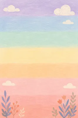 Pastel Rainbow Stripes Seamless Background