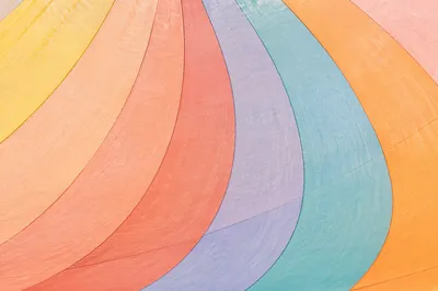 Pastel Rainbow Fabric Stripe Background
