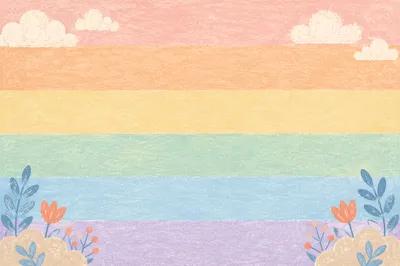 Soft Pastel Rainbow Stripe Background