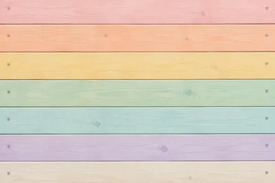 Pastel Rainbow Wooden Plank Background