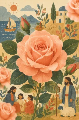 Soft Peach Rose Velvet Macro Background