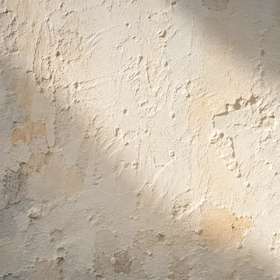 Sunlit Mediterranean White Plaster Wall Texture