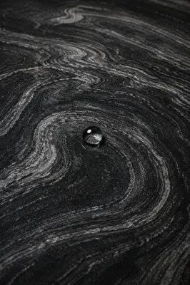 Polished Dark Granite with Silver Veining