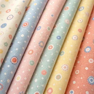 Pastel Polka Dot Fabric Background Texture