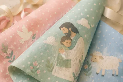 Pastel Polka Dot Wrapping Paper Background