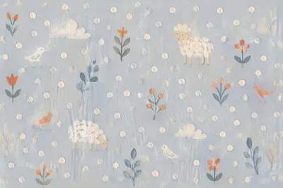Pastel Blue Small Polka Dot Background