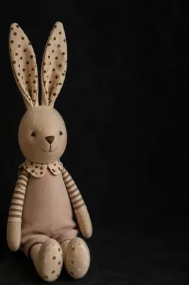 Pastel Polka Dot Plush Bunny Background