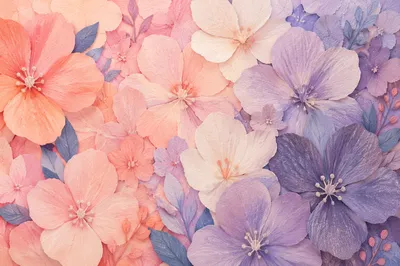 Pastel Flower Petal Gradient Background