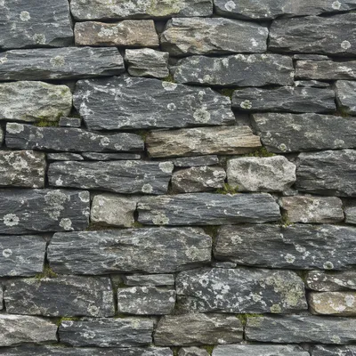 Rustic Gray Stacked Stone Wall Texture