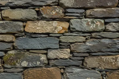 Rustic Gray Stacked Stone Wall Texture