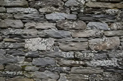 Rustic Gray Stacked Stone Wall Texture