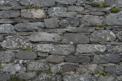 Rustic Gray Stacked Stone Wall Texture