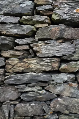Rustic Gray Stacked Stone Wall Texture
