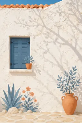 Sunlit White Mediterranean Stucco Wall Texture