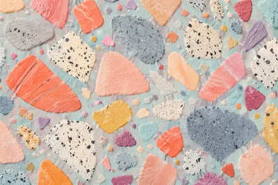 Pastel Terrazzo Speckled Folk Art Background