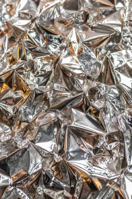 Crumpled Silver Tin Foil Texture