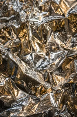 Crumpled Silver Tin Foil Metallic Texture