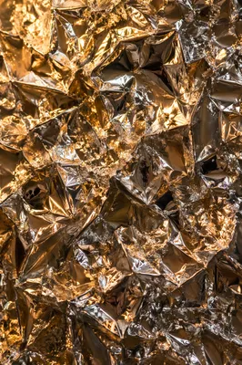 Crumpled Silver Foil Metallic Texture Background