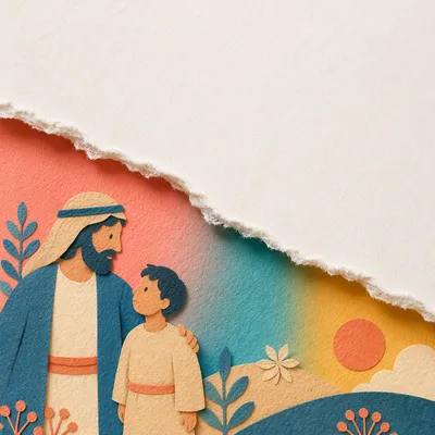White Torn Paper Revealing Vibrant Colors
