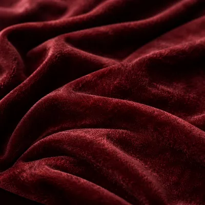 Deep Burgundy Velvet Fabric Texture
