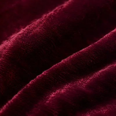 Deep Burgundy Velvet Fabric Texture
