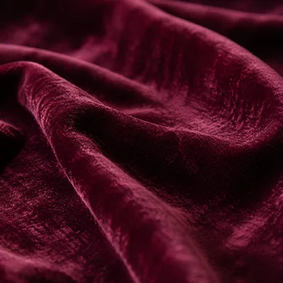 Deep Burgundy Velvet Folded Texture Background