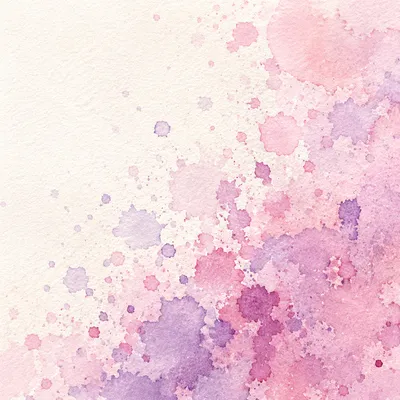 Soft Pink Purple Watercolor Splatter Background