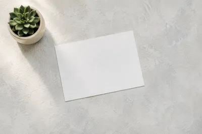 Minimal White Marble Desk Flat Lay