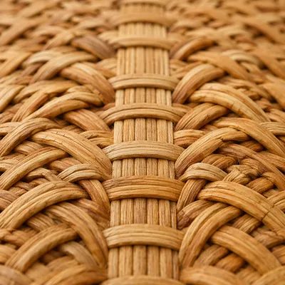 Natural Woven Basket Weave Macro Texture