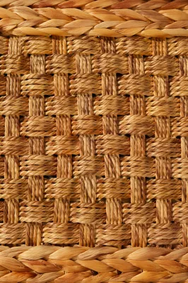 Natural Woven Basket Texture Close Up