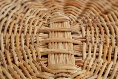 Natural Woven Basket Weave Texture Close Up