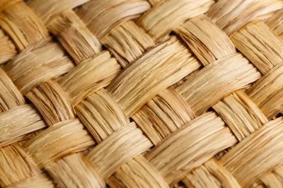 Natural Woven Basket Texture Background Close-Up