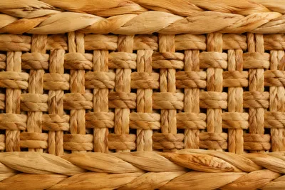 Natural Woven Basket Texture Close Up