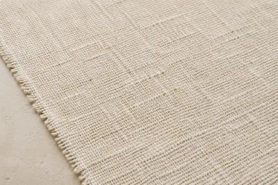 Neutral Woven Linen Placemat Texture Background