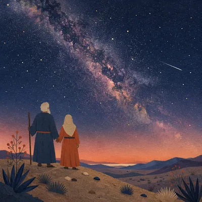 Abraham and Sarah Under Promised Stars
