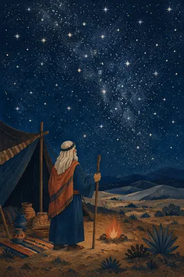 Abraham Beneath Countless Stars at Night