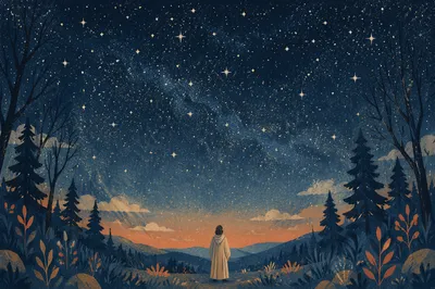 Abraham Beneath the Promise Filled Starry Sky