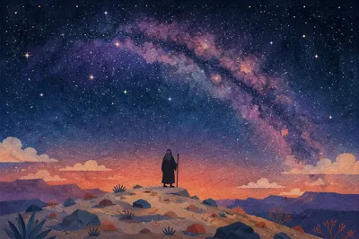 Abraham Under Countless Stars Night Promise