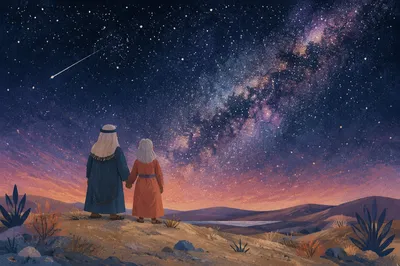 Abraham and Sarah Beneath Promise Stars
