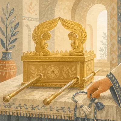 Golden Ark with Cherubim in Morning Glory