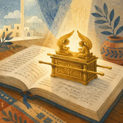 Golden Ark of the Covenant on Scripture
