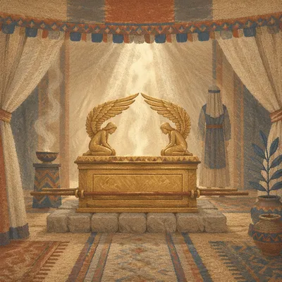 Ark of Covenant Cherubim in Dawn Glory