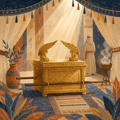 Golden Ark of the Covenant in Sanctuary