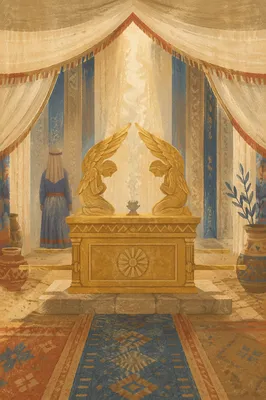 Golden Ark Cherubim in Sacred Tent