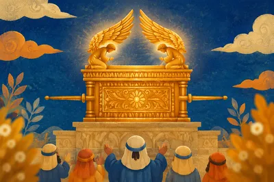 Golden Ark of the Covenant Cherubim